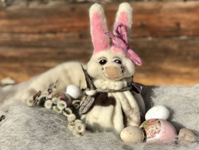 Schoggi-Eierlikör uim Hasenfläschli