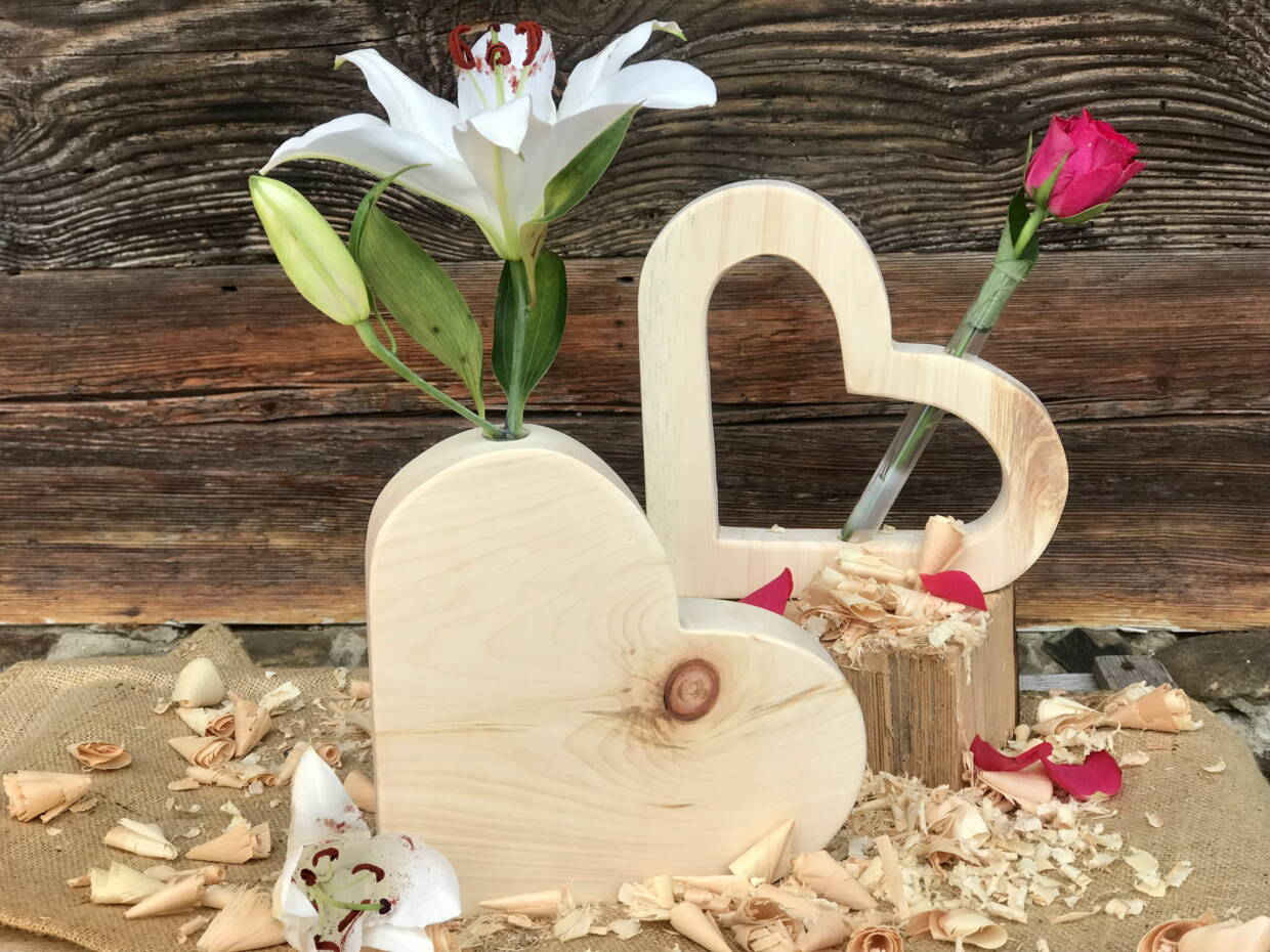  Arvenholz Herz Väsli