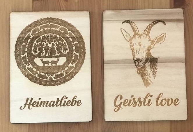 Postkarten aus Holz