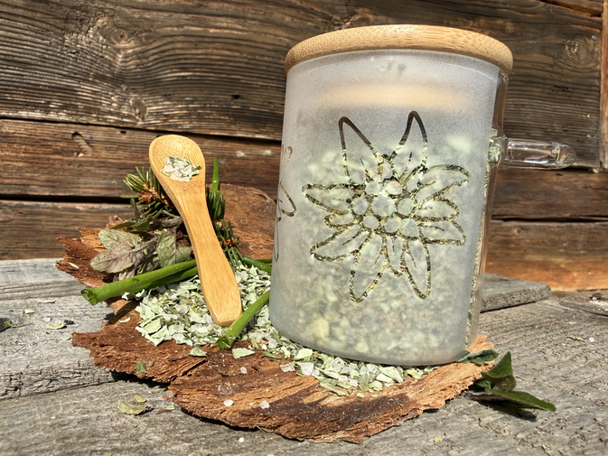 Gewürzglas Edelweiss mit Tannenspitzli-Kräutersalz