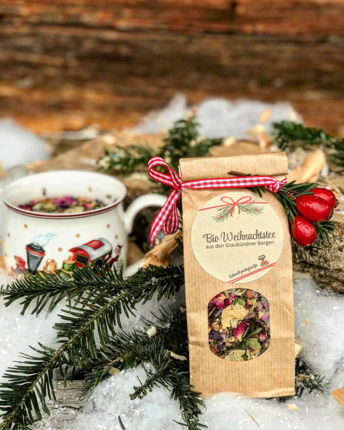 Bio Weihnachtstee im Papiersäckli Bio Weihnachtstee im Papiersäckli