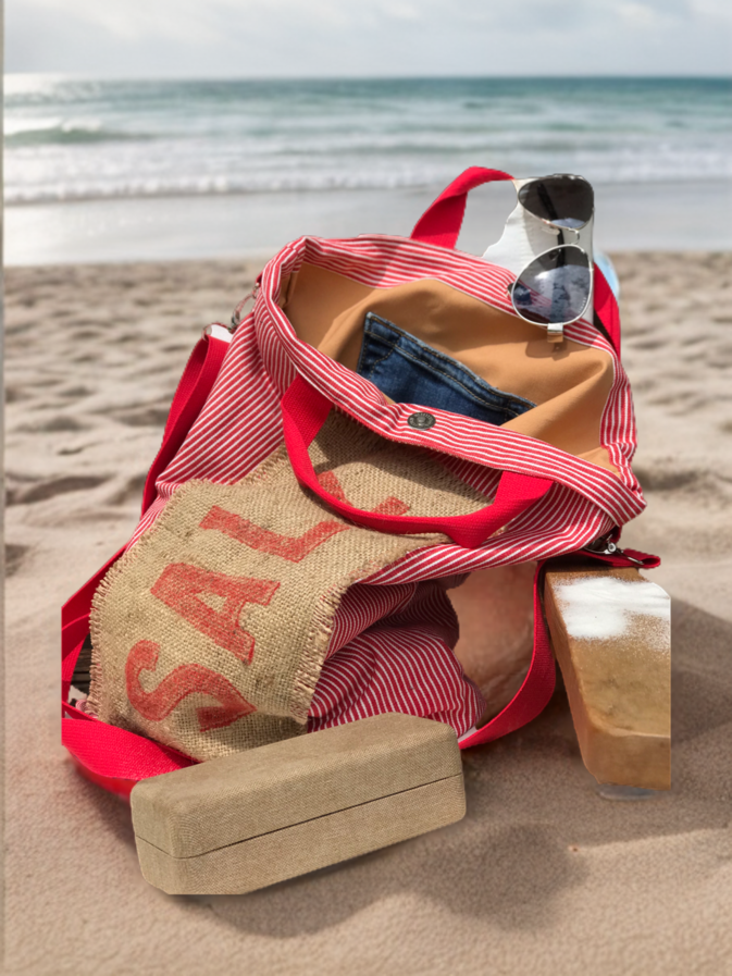 Upcycling SALZ Shopper rot-weiss Upcycling SALZ Shopper rot-weiss